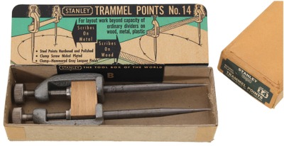 Stanley Rule & Level, No. 14: Nickel Plated Trammels