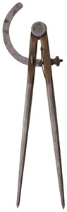 Unmarked: Pair Of Early Iron & Brass Dividers