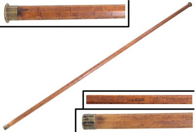 O.H. Noble, New York, New York: Rare, Early Board Measure Cane