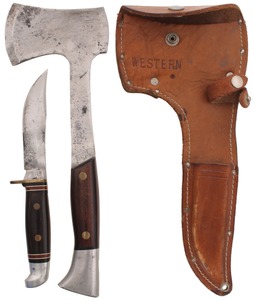 Western Cutlery Company, Boulder, Colorado, No. W10: Comb. Hatchet And Hunting Knife