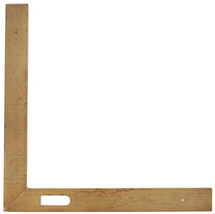 Unmarked: Early Fldg. Brass Plumb Levelquare