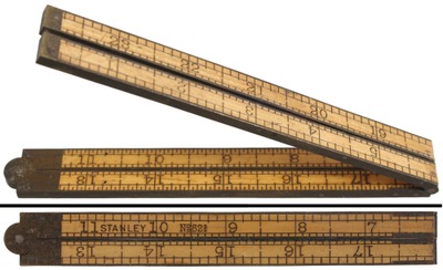 Stanley Rule & Level, No. 62 1/2: Two Foot, Four Fold Folding Rule