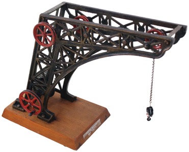 Doll & Company, Nuremberg, Germany: Early 20th C. Cast Iron Steam Crane