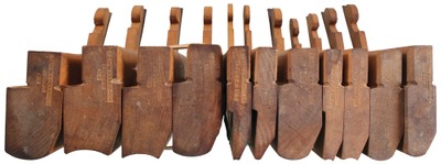 T.J. Mc Master & Company, Auburn, New York: A Partial Set Of 11 H/R Molding Plane