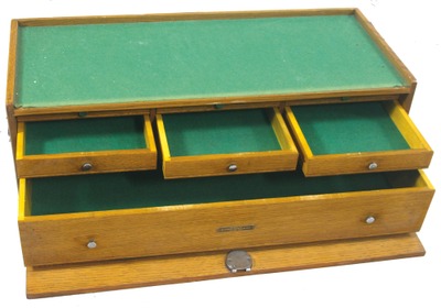 H. Gerstner & Sons, Dayton, Ohio: Orig. Oak Base For Tool Chest
