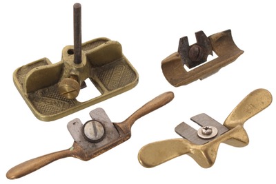 Unmarked: Four Cast Brass Pattern Mkrs. Planes
