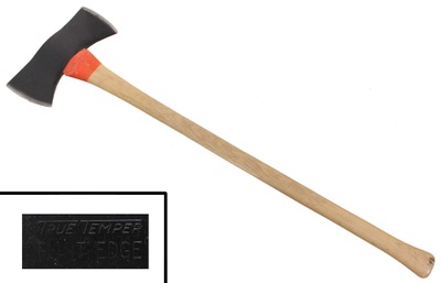 True Temper Kelly Works, Charleston, West Virginia: Unused Dbl. Bit "Flint Edge" Axe