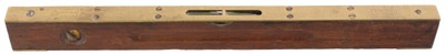 I. Sorby, Sheffield, England: Solid Brass Top Mahogany Level