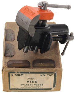 Stanley Rule & Level, No. 707: Unused 1 1/2" Jaw Bench Vise