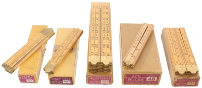Lufkin Rule Company, Saginaw, Michigan: Lot Of Original Box Folding Rules
