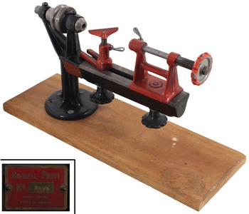 Goodell Pratt Company, Greenfield, Massachusetts: Extra Clean Cast Iro Bench Mount Lathe