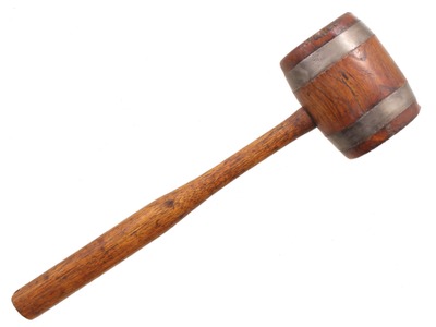 Unmarked: Extra Clean Banded Oak Mallet