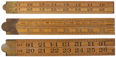 Assorted Makers: Three Extra Clean 3 Foot Folding Rules