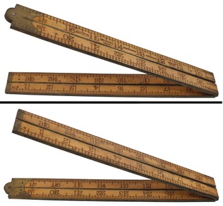Lufkin Rule Company, Saginaw, Michigan, No. 3881: Three-Foot, 4-Fold Folding Rule