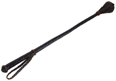 Unmarked: Hand Woven Leather Riding Crop