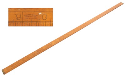 John Rabone & Sons,  Birmingham, England, No. 1504: Uncommon Maple Yard Measure Rule