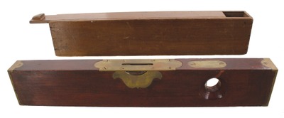 Unmarked: Artfullly Crafted Mahogany/Brass Level