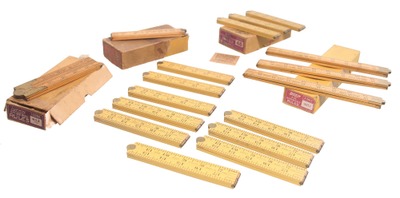 Lufkin Rule Company, Saginaw, Michigan: Four Boxes Of Zig-Zag Folding Rule