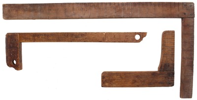 Unmarked: Three Early Wooden Trysquare