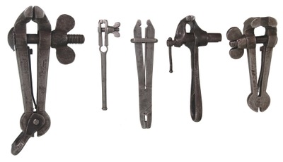 Assorted Makers: Five Small Size Vises & Hand Vise