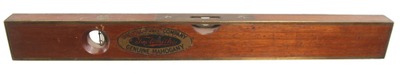 Goodell Pratt Company, Greenfield, Massachusetts: Brass Bound 18" Mahogany Level