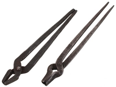 Unmarked: Two Pairs Of Small Size Blacksmith Tong