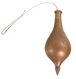 Unmarked: Ovoid Form Brass Plumb Bob