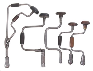 Assorted Makers: Five Early Patent Bit Brace