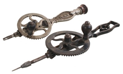 Bullock Manufacturing Company, Springfield, Massachusetts: Two Cast Iron Frame Hand Drills