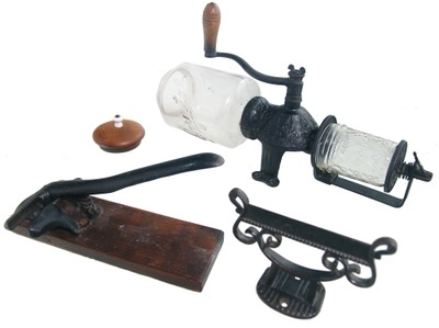 Assorted Makers: Three Cast Iron Household Items