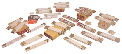 Lufkin Rule Company, Saginaw, Michigan: Five Boxes Of Zig- Zag Folding Rules