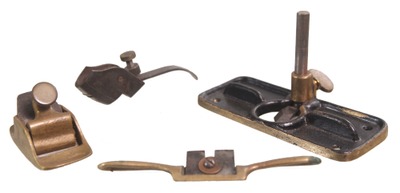 Unmarked: Three Cast Brass Pattern Mkrs. Planes