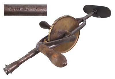 Alex. Mathieson & Son, Glasgow, Scotland, No. 3: Early Brass Gear Breast Drill