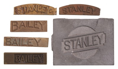 Stanley Rule & Level: Lot Of Foundry Name Plates