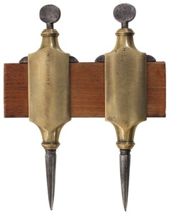 Unmarked: Pair Of Early Brass Trammels
