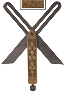St. Johnsbury Tool Company, St. Johnsbury, Vermont: Solid Brass Double Blade "Diamond" Bevel