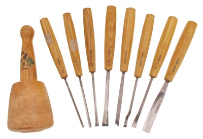 Pfeil Swiss Made, Langenthal, Switzerland: Lot Of Eight Extra Clean Carving Tool