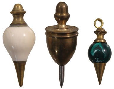 Assorted Makers: Three Miniature Form Plumb Bobs
