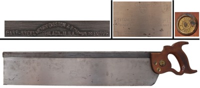 Henry Disston & Sons, Philadelphia, Pennsylvania: Extra Clean 4" X 22" Mitre Box Saw