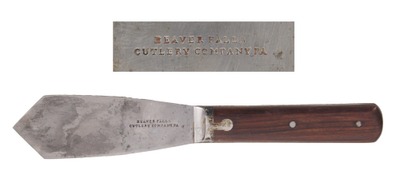 Beaver Falls Cutlery Company, Beaver Falls, Pennsylvania: Early Rosewood Hdl. Glazier's Knife