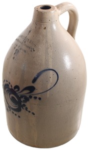 A.B. Wheeler & Company, Boston, Massachusetts: Two Gallon Slip Decorated Jub