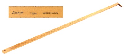 Lufkin Rule Company, Saginaw, Michigan, No. 7154: Unused Four Foot Baggage Rule