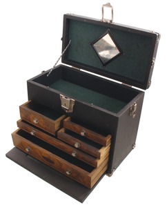 H. Gerstner & Sons, Dayton, Ohio: Small Leather Covered Tool Chest
