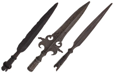 Unmarked: Three Early Euro. Pike Type Weapons