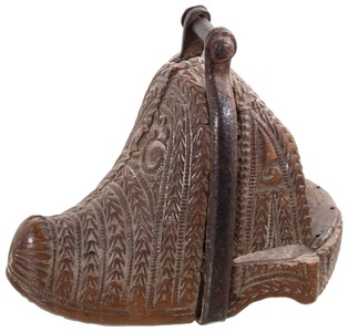 Unmarked: Early Oriental Type Wooden Stirrup
