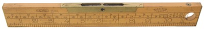 Edward Preston & Sons, Birmingham, England, No. 1915: Extra Clean Combinat B'wood Rule & Level