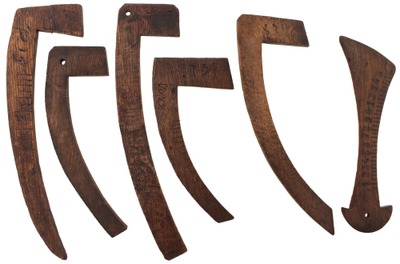 Unmarked: Stepped Set Of Five Cooper's Stave Gauges