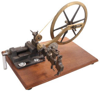 Unmarked: 19th C. Hand Crank Jeweler's Lathe