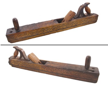 Unmarked: Carved And Dated Euro. Jointer Plane