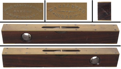 John Rabone & Sons, Birmingham, England: High Quality Rosewoo Plumb & Level